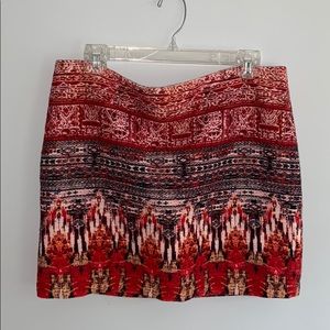 H&M printed pencil skirt